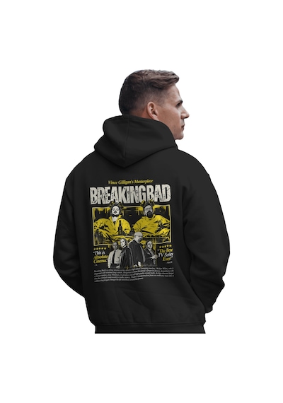 Sevbano Breaking Bad Walter White Dizi Baskılı Unisex Oversize Premium Ho Siyah