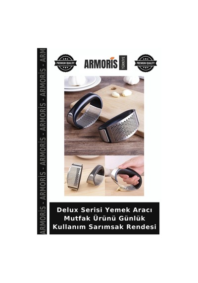 Delux Serisi Yemek Aracı Mutfak Ürünü Günlük Kullanım Sarımsak Rendesi Çok Renkli