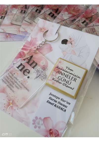 Farklı Market Pembe Anneler Günü Anahtarlık Çikolata Set 5 Adet