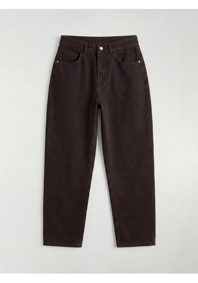 Lcw Modest Kahverengi Barrel Fit Kadın Jean Pantolon