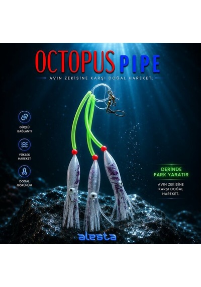 Deep Sea Squid 3 Lü Ahtapot Çapari X0247 3k 12cm 0.60 4/0 A18-25040 Standart