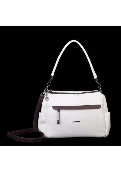 Nas Bag Çok Gözlü Yumuşak Ve Hafif Yapılı Çift Askılı Omuz Ve Çapraz Çanta 30x24 Cm Krem Kahve Victoria