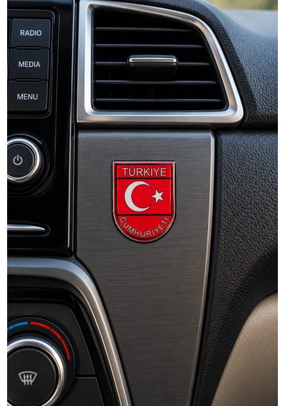 Türkiye Cumhuriyeti 3d Damla Etiket Seti 6 Parça Araç Motor Bisiklet Sticker