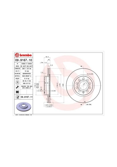 Brembo Ön Fren Aynası Golf V-vı-jetta Iıı-ıv-caddy Iıı-a3 03 Leon 05 Toledo-octavıa 04 280x22x9dlxhavalı 986479098-df4294 Brembo 09916710 1k0615301s 1k0615301ac 1k0615301ak Brembo Ön Fren Aynası Golf V-vı-jetta Iıı-ıv-caddy Iıı-a3 03 Leon 05 Toledo-octavıa 04 280x22x9dlxhavalı 986479098-df4294 Brembo 09916710 1k0615301s 1k0615301ac 1k0615301ak
