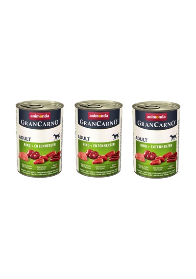 Animonda Gran Carno Sığır Ve Ördekli Köpek Konserve 400 G X 3 Adet