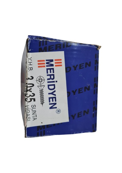 Meridyen Sunta Vidası 3.0 x 35 mm (Kutu İçinde 1000 Adet Bulunmak