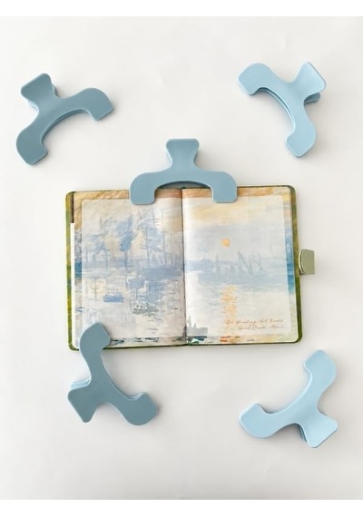 Açık Mavi Çok Fonksiyonlu Kitap Ve Defter Klipsi / Sayfa Tutucu / Journal Ve Scrapbook Yardımcısı / Bebe Mavisi