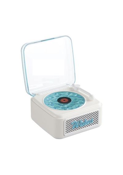 Nostalji Plak Görünüm Mini Dekor Waves Bt Işıklı Müzik Çalar Saat Tf Kart Aux Özellikli