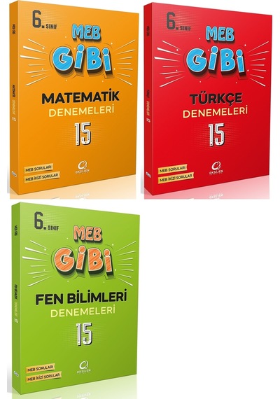 Oksijen 6. Sınıf Matematik + Türkçe + Fen Lgs Gibi Branş Denemeleri Seti 3 Kitap