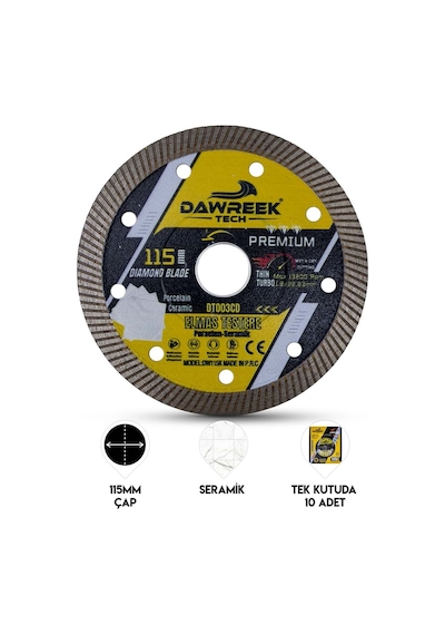 Dawreek Dt003cd 115mm Premium İnce Turbo Pro Elmas Testere Porselen-seramik