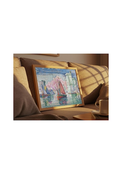 Modern Sanat Signac La Rochelle Limanı Girişi Çerçevesiz Poster 21x30 Cm A4 Tablo Modern Sanat