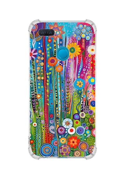 Printify Oppo Ax7 İle Uyumlu Düşlerin Dansı Serisi Folklorik Bahçe Tasarımlı Uv Baskılı Köşe Korumalı Antişok Kılıf Şeffaf