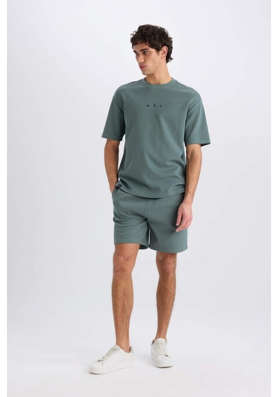 DeFacto Regular Fit Düz Paça Cepli Basic Düz Şort B8792AX25SMGN1019