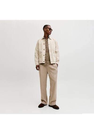 Jack&jones Bill Andros Vis Linen Blend Jogger Erkek Bej Pantolon