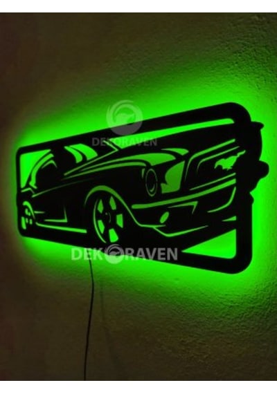 Mustang Led Işıklı Tablo (523524717)