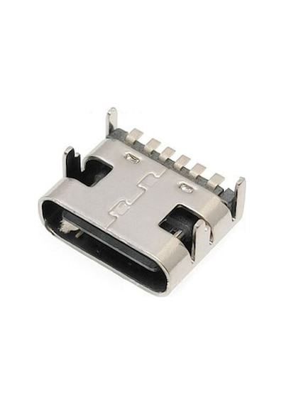 Type-c Usb Soket 6 Pin Smd Usb 3.1 Cep Telefonu Elektronik Cihaz Usb Port Konnektör Şarj Soketi Dişi