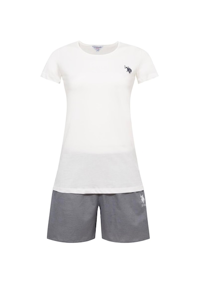 U.s. Polo Assn. Kadın 207 Ekru Şort Takım Gri Melanj