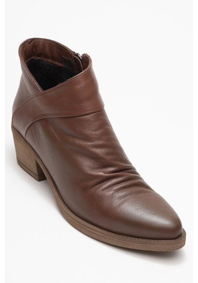 Luvishoes Luvi Shoes Rule Kahverengi Hakiki Deri Kadın Kalın Topuklu Bot kahverengi