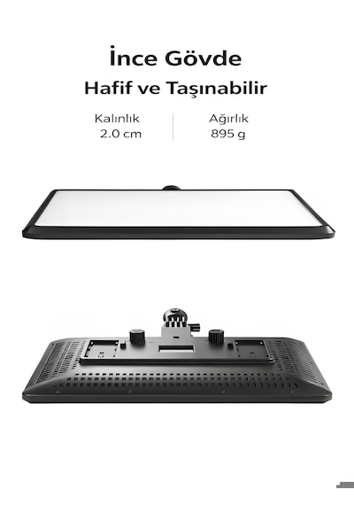 14 İnç Kare Soft Işık Led Panel Profesyonel Makyaj Fotoğraf Video Çekim Işığı Tripodlu