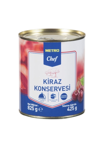 Metro Chef Meyve Konserve 825 G Kiraz 3'li Ekonomik Paket - 3 Adet Tarı