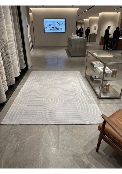 Halıcılık Merinos Jonas Gri Modern Makinede Yıkanabilir Kaymaz Taban Salon Hol, Koridor Mutfak Yıkanabilir Jel Kesme Yolluk