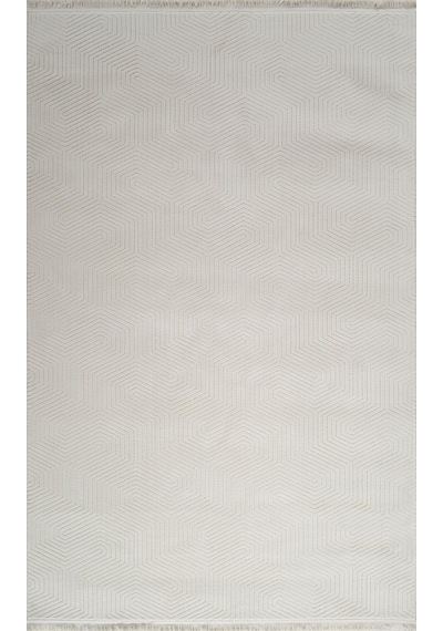 Artemis Halı Zeus 09991b Beyaz Modern Sade Desen Halı