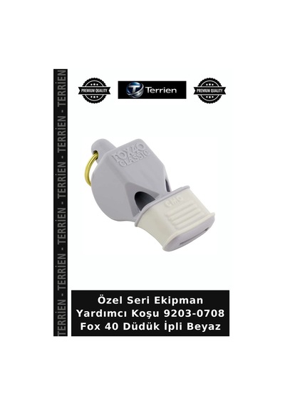 Özel Seri Ekipman Yardımcı Koşu 9203-0708 Fox 40 Düdük İpli Beyaz