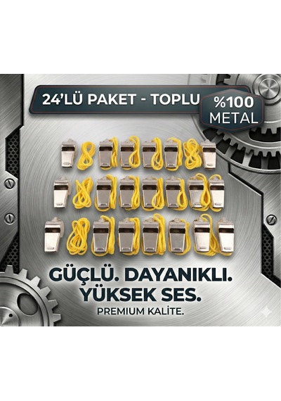 Metal Ipli Hakem Deprem Düdüğü 24'lü