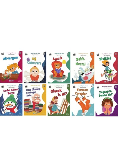 1. Sınıf Neşeli Öyküler Serisi 10 Kitap + Kitap Okuma Not Defteri