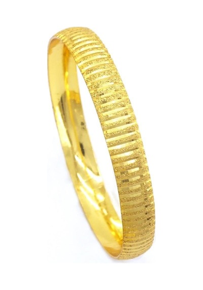 Altın Kaplama Çizgili Bilezik 0.8 Cm Blz-3051 Altın