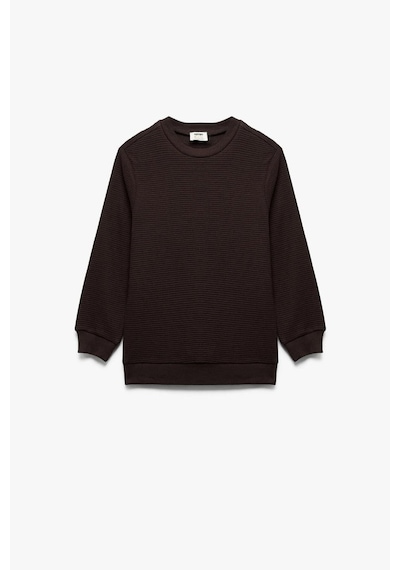 Koton Erkek Çocuk Pamuklu Uzun Kollu Bisiklet Yaka Basic Sweatshirt Kahve