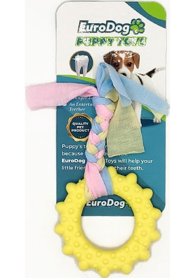 Eurodog - 463 - Puppy Toys Sarı Çark Diş - Novapazr - Kma Oyuncağı