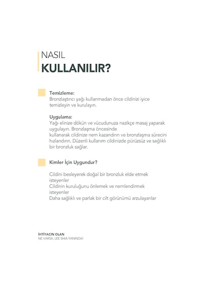 Lee Shia Yoğun Bronzlaştırıcı Yağ 150 Ml