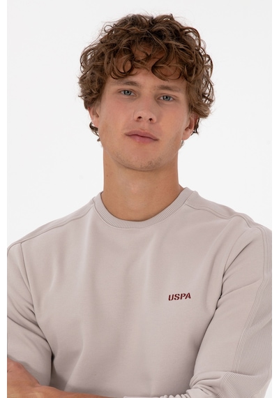 U.S. Polo Assn. Erkek Regular Fit Bisiklet Yaka Taş Sweatshirt 50315598-VR049