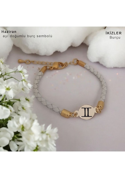 14 Ayar Altın Plakalı Oval Motifli Hakiki Derili Bayanlara Haziran Ayına Özel Bileklik-314ay-beyaz Altın 14 Ayar Altın Plakalı Oval Motifli Hakiki Derili Bayanlara Haziran Ayına Özel Bileklik-314ay-beyaz Altın