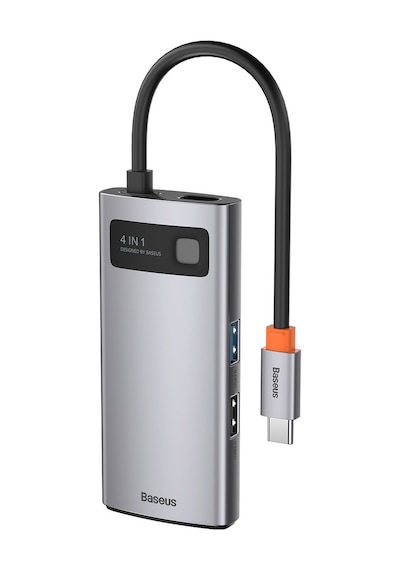 Baseus Metal Gleam 4in1 Multifonksiyonel Type-C Hub Dock Station