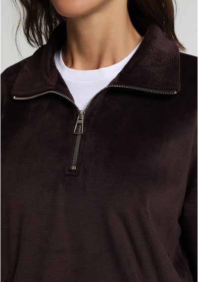 Colin's Colins Regular Fit Fermuarlı Düz Kadın Mor Sweatshirt Cl1082972 Q1.v2 Dpl Dark Plum