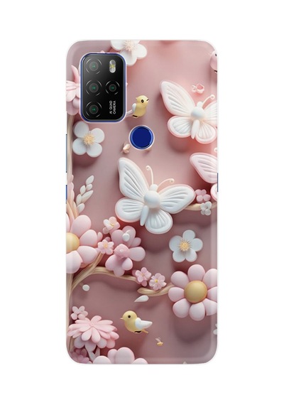 Omix X500 Kılıf Boutique Baskılı Resimli Pembe Kelebekler Pcode -088