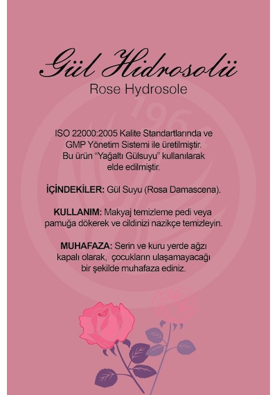 Sepe Saf Doğal Gül Hidrosol Gül Suyu 200 ML