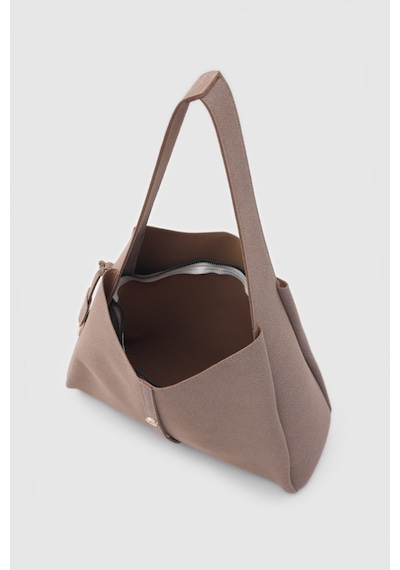 Shule Bags Allure Süet Omuz Çantası Vizon