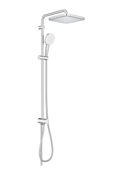 Grohe Tempesta Cosmopolitan System 250 Cube Duvar Bağlantılı, Divertörlü Duş Sistemi - 26694001 Gümüş
