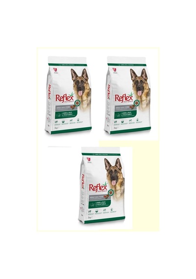 Reflex Kuzulu Pirinçli ve Sebzeli Yüksek Kaliteli Köpek Maması 3 x 3 KG