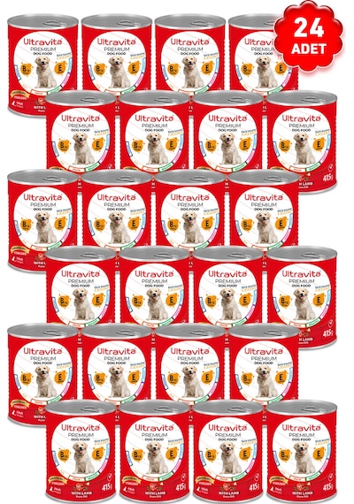 Ultravita Premium Yüksek Protein Kısırlaştırılmış Kuzu Etli Yetişkin Köpek Maması 24 x 415 G
