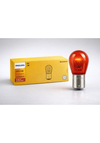 Philips Pr21w Kırmızı 12v 21w Yakın Tırnak Bau15s Stop Fren Ampulü 12088cp  1 Adet