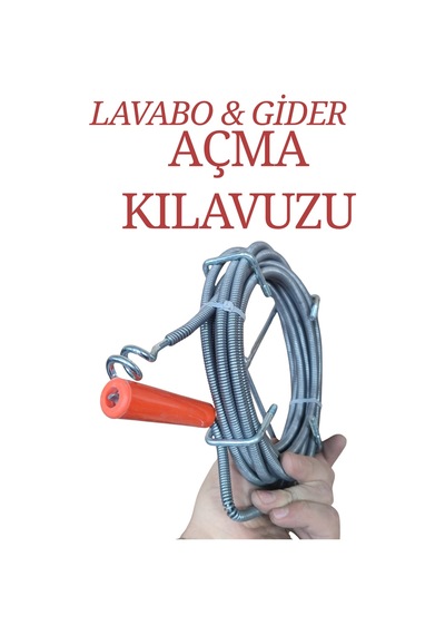 5 Metre Gider Açma Kılavuzu Pissu Kanal Açma Spirali Tuvalet Açma Teli 5m Lavabo Gider Temizleyici