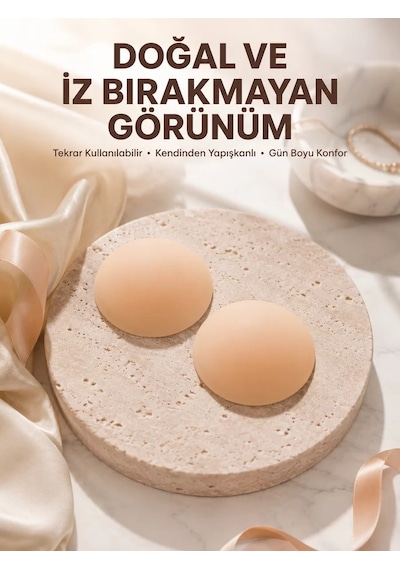 Geesglobal Silikon Göğüs Ucu Kapatıcı Kendinden Yapışkanlı Tekrar Kullanılabilir Çr