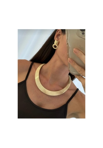 Lunarie 14k Kaplama Büyük Oval Vintage Küpe Vıp Gold Çerçeveli Altın 18783512