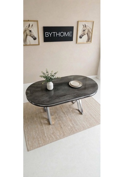 Lak Panel İrony Krom Pvc Li Sabit Yemek Masası, Mutfak Masası, Salon Masası Krom - Siyah Lak Panel İrony Krom Pvc Li Sabit Yemek Masası, Mutfak Masası, Salon Masası Krom - Siyah