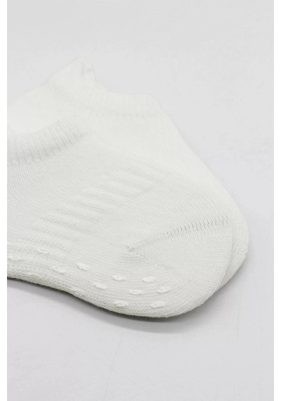 2'li Sneakers Kaymaz Basic Penye Çorap Bs20103 Ekru Ekru Renkli Çok Renkli