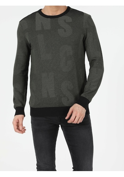 Colin's Slim Fit Bisiklet Yaka Erkek Haki Kazak CL1051569_Q1.V1_KHA
